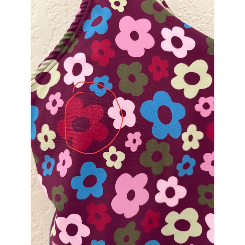 Pink Lily Floral workout top w/ built in bra XL - Picture 3 of 6